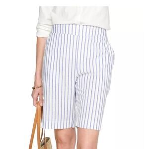 Like new Women's Croft & Barrow® Breezy Linen Blend Soft Stripe Shorts Size M